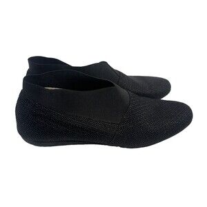 Wolky Flat Slip On Black Leather Textured Elastic Ankle Bootie 111 Womens 42 11